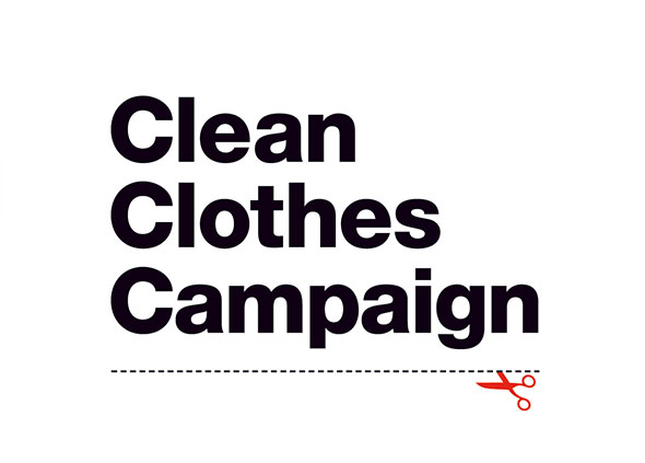 Clean Clothes Campaign logo, supported by Filium